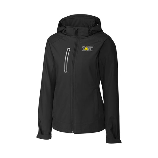 Invictus Games 2025 Ladies Clique Milford Waterproof Softshell Full Zip Hooded Jacket